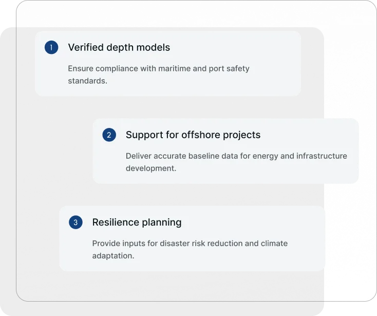 Bathymetric and hydrographic surveys